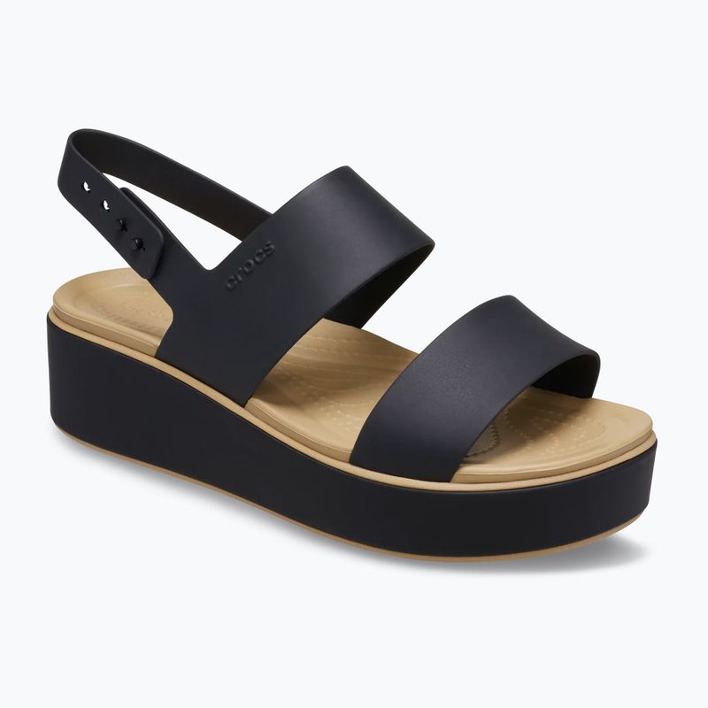 Női szandálok  Crocs Brooklyn Matte Wrap Low Wedge black/cashew 8