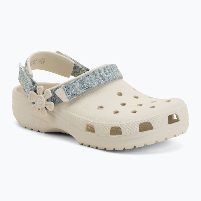 Gyerek papucsok Crocs Classic Denim Flower Adjustment Backstrap 2