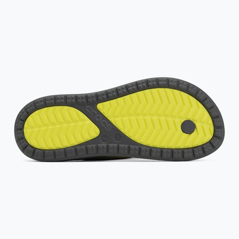 Papucsok Crocs Coast Flip slate grey/citrus 4