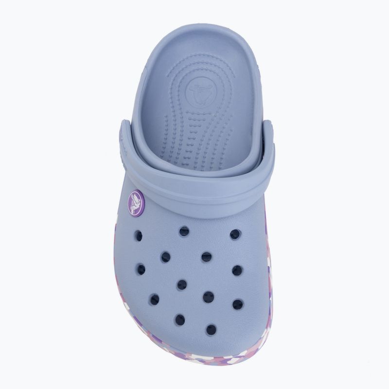 Gyerek papucsok Crocs Crockband Glow Confetti Band blue haze/multi 6