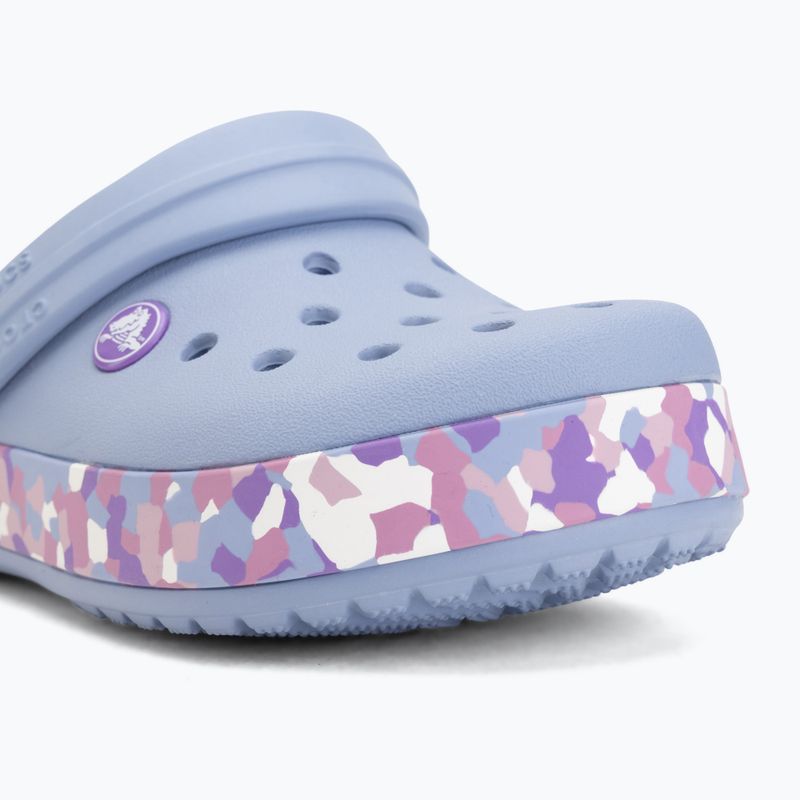 Gyerek papucsok Crocs Crockband Glow Confetti Band blue haze/multi 8