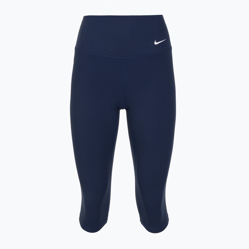 Női leggings Nike One High Waisted Capri midnight navy/fehér 8