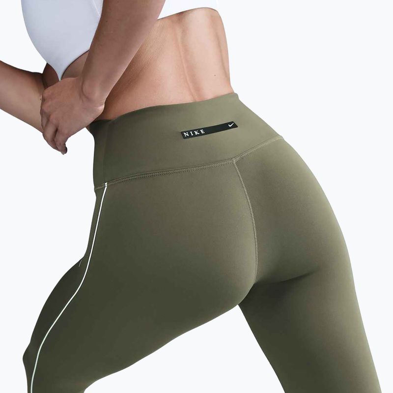 Női leggings Nike One High-Waisted medium olive/white 4