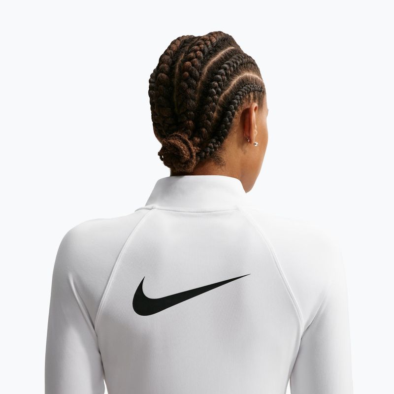 Női futó hosszú ujjú Nike Tempo Swoosh Run Dri-Fit 1/4-Zip white/black 4
