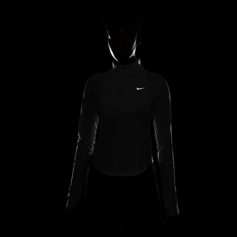 Női futó hosszú ujjú Nike Tempo Swoosh Run Dri-Fit 1/4-Zip white/black 6