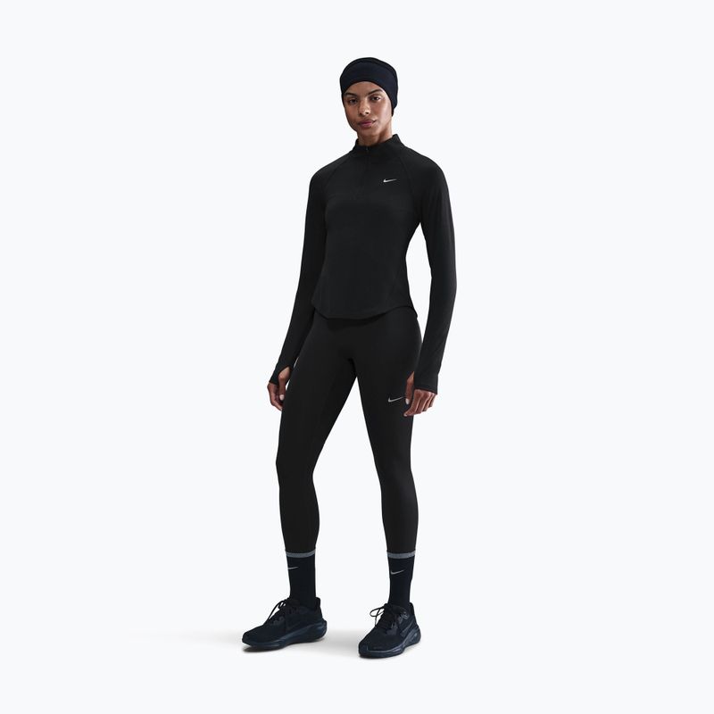 Női futó felső Nike Tempo Swoosh Run Dri-Fit 1/4-Zip black/white 2