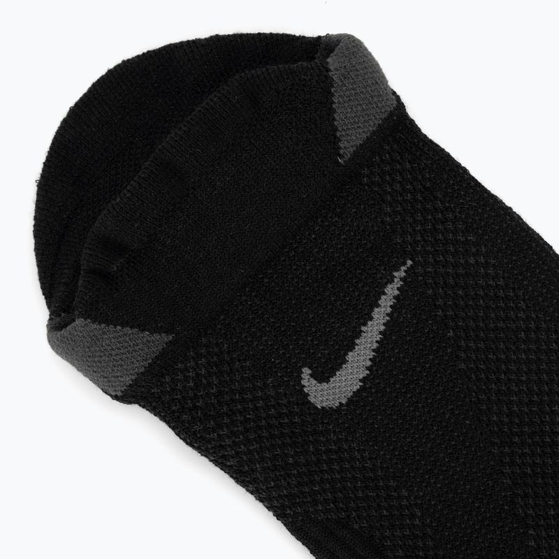 Zokni Nike Running Lightweight No-Show black/dark smoke grey/smoke grey 3