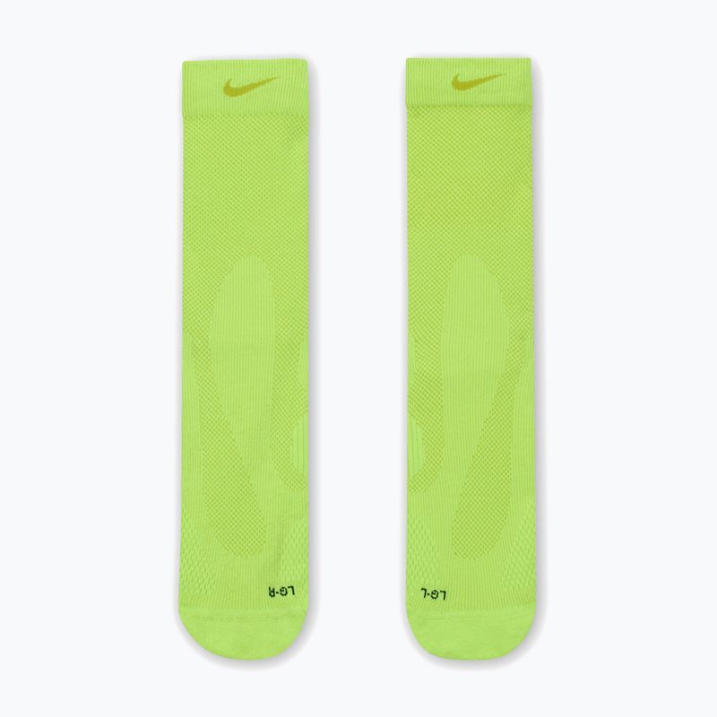Zoknik Nike Running Lightweight Crew volt/bright cactus/black/bright cactus 2