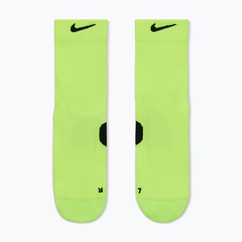 Zoknik Nike Running Midweight Micro Crew Volt/Black/Black 2