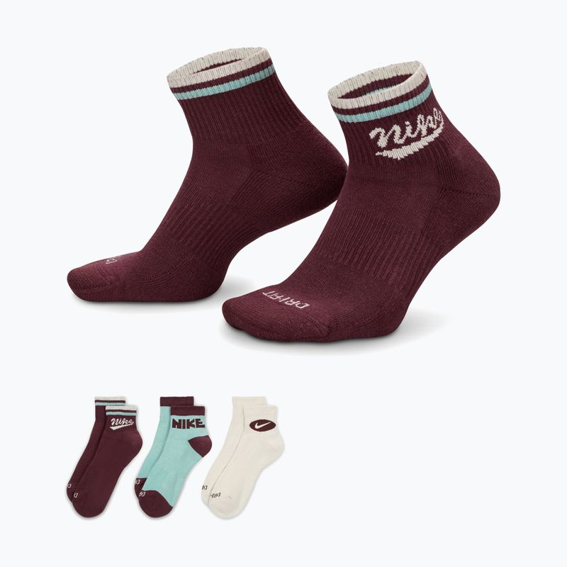 Férfi zokni Nike Everyday Plus Ankle 3 pár multi-color/904 3