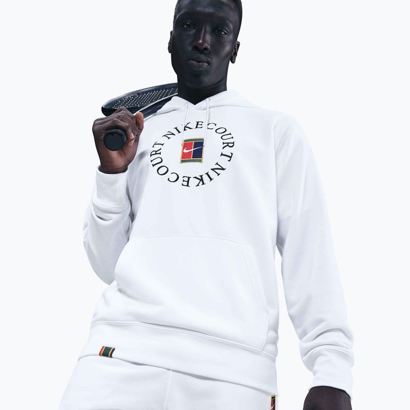 Férfi tenisz pulóver Nike Court Dri-Fit Heritage French Terry Hoodie white/black 4