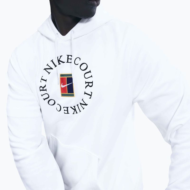 Férfi tenisz pulóver Nike Court Dri-Fit Heritage French Terry Hoodie white/black 6