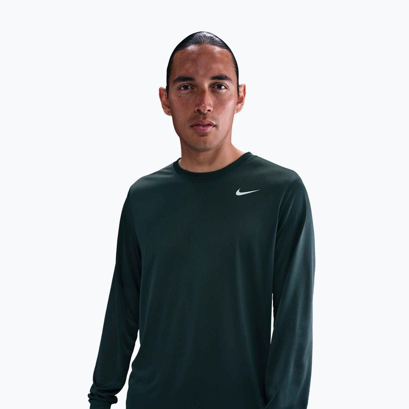 Férfi hosszú ujjú edzőpóló Nike Dri-FIT Legend seaweed/matte silver 4