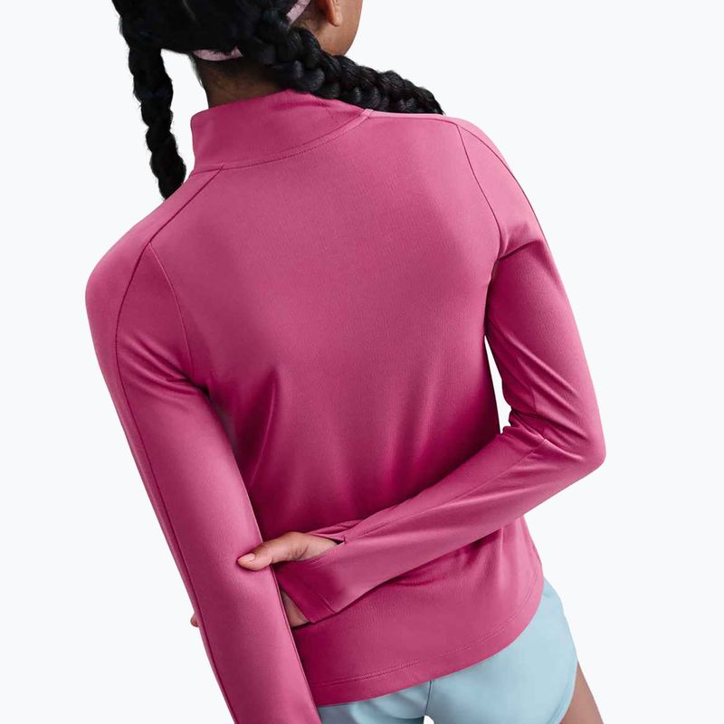 Gyerek hosszú ujjú edzőfelső Nike Dri-Fit 1/4 Zip sweet beet/white 5