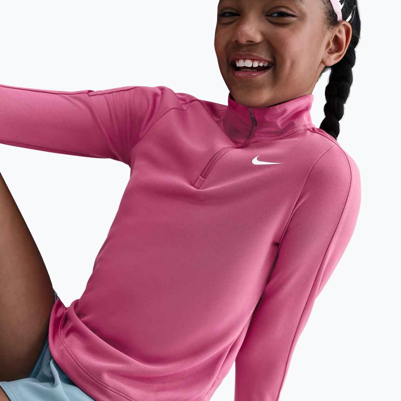 Gyerek hosszú ujjú edzőfelső Nike Dri-Fit 1/4 Zip sweet beet/white 6