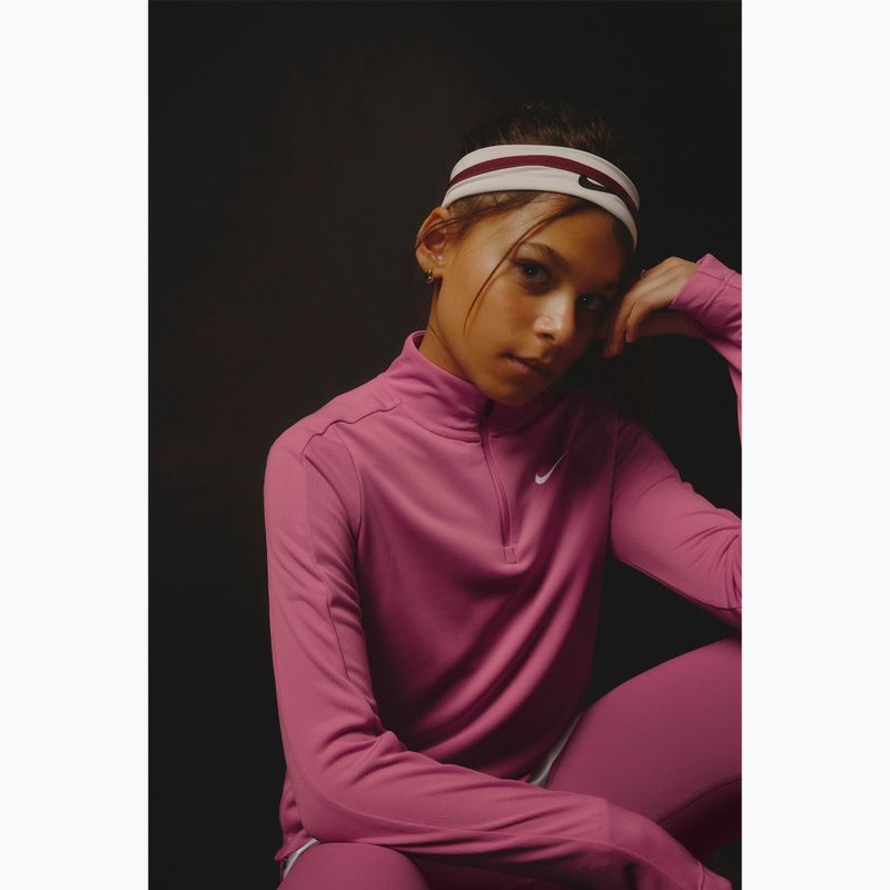 Gyerek hosszú ujjú edzőfelső Nike Dri-Fit 1/4 Zip sweet beet/white 7