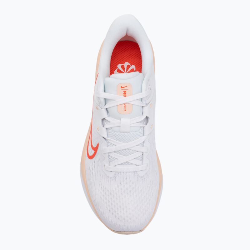 Nike Quest 6 női futócipő fehér / világos bíbor / mosott korall 5