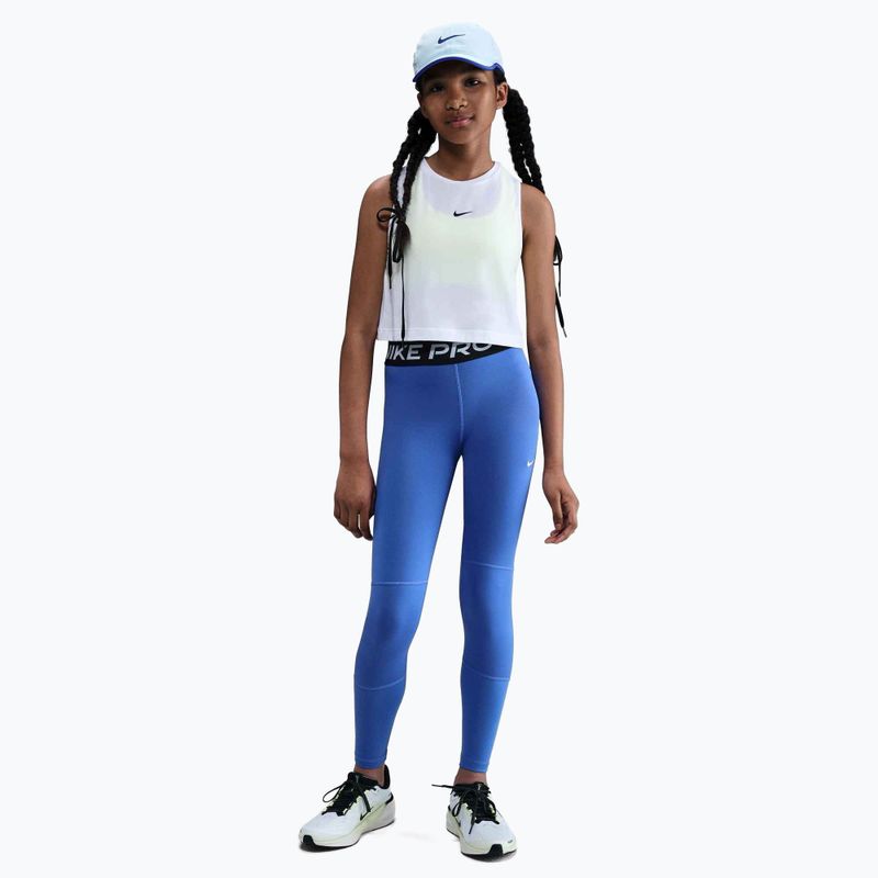 Nike Pro Dri-FIT üstökös kék/fekete/fehér gyermek leggings 2
