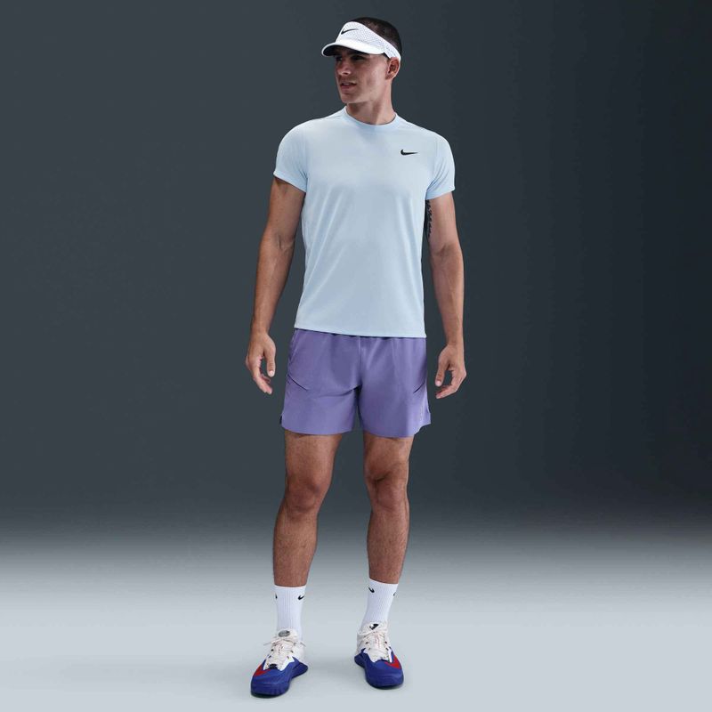 Férfi Nike Court Dri-Fit Victory teniszpóló celesztin kék / fekete 5