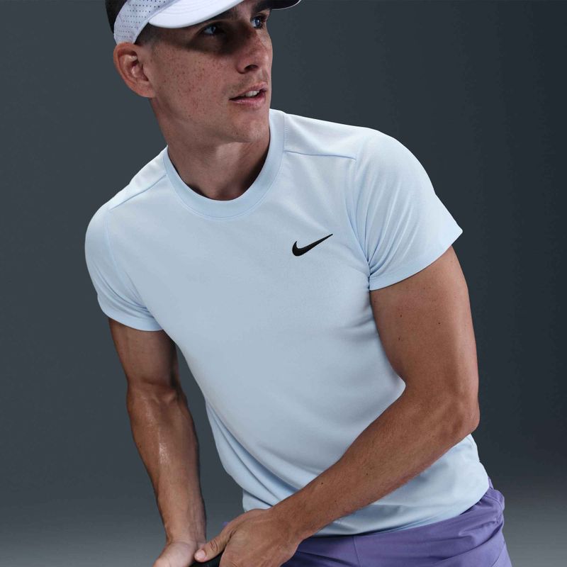 Férfi Nike Court Dri-Fit Victory teniszpóló celesztin kék / fekete 7