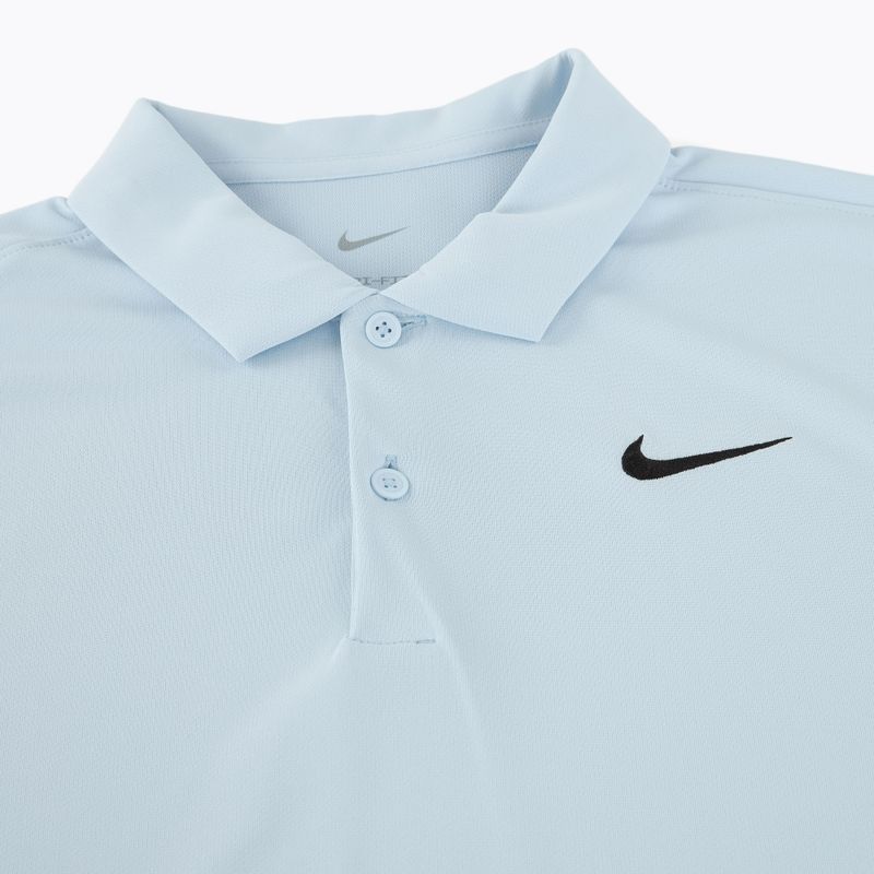 Férfi teniszpóló Nike Court Dri-Fit Polo Solid celesztin kék / fekete 9