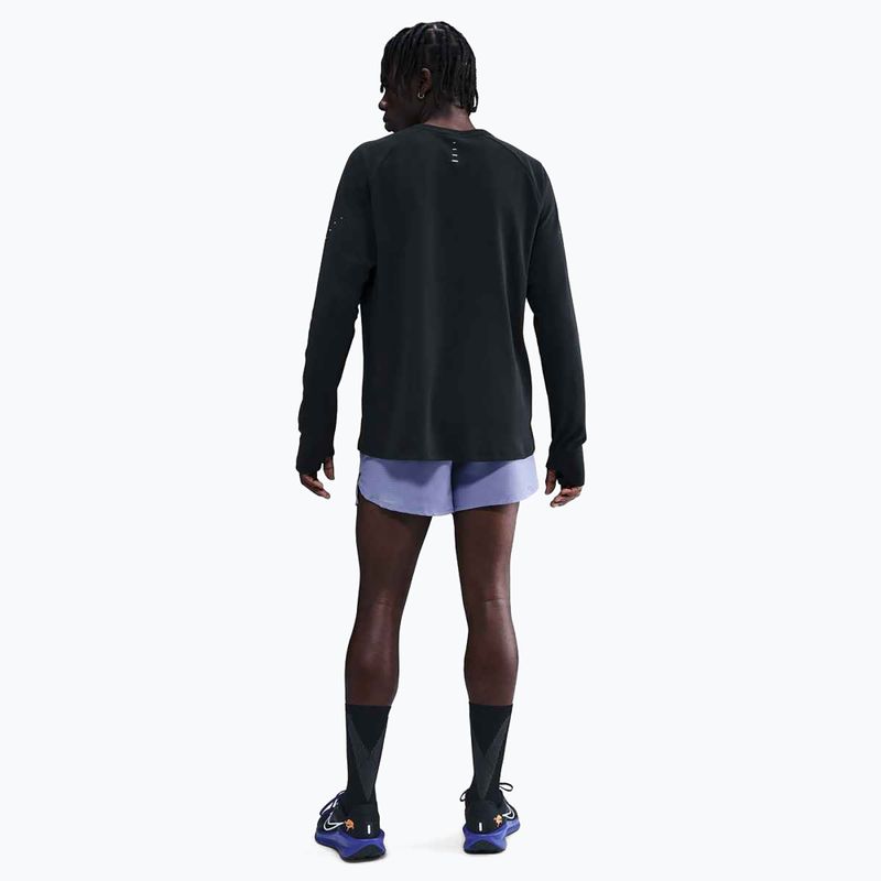 Férfi Nike Stride Dri-Fit Waffle Crew hosszú ujjú futócipő fekete 3