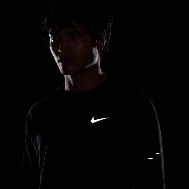 Férfi Nike Stride Dri-Fit Waffle Crew hosszú ujjú futócipő fekete 7