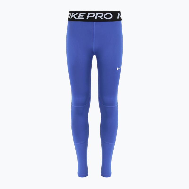 Nike Pro Dri-FIT üstökös kék/fekete/fehér gyermek leggings 7