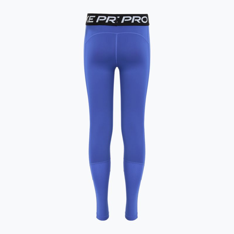 Nike Pro Dri-FIT üstökös kék/fekete/fehér gyermek leggings 8
