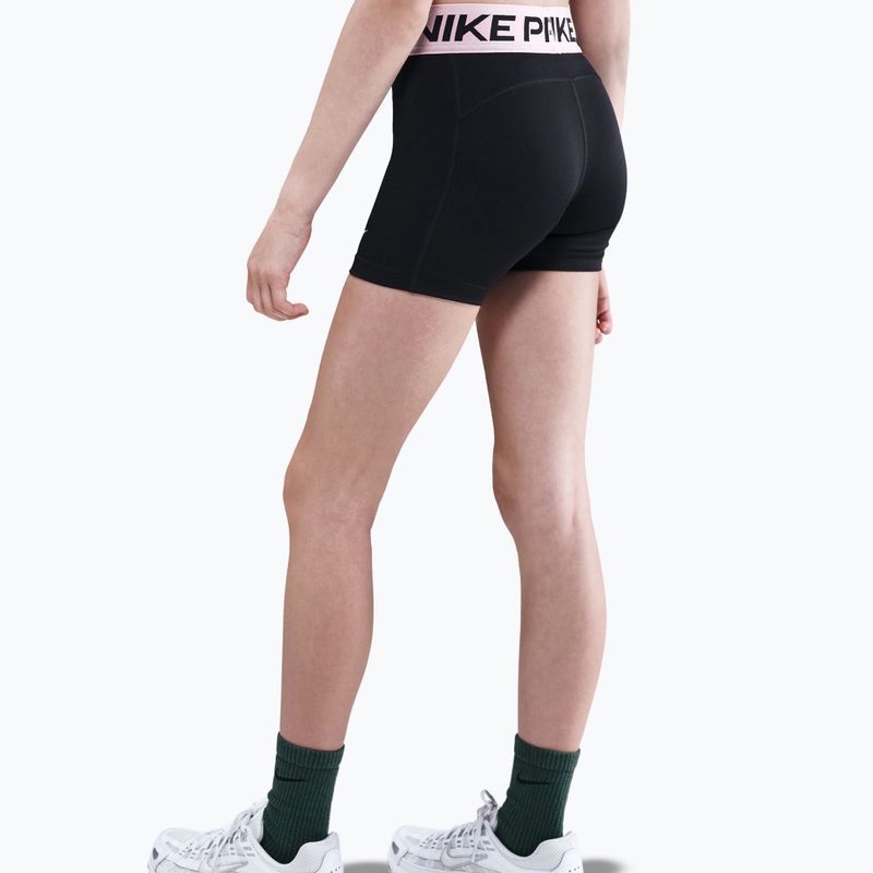 Nike Pro gyerek rövidnadrág fekete/med soft pink/fehér 5