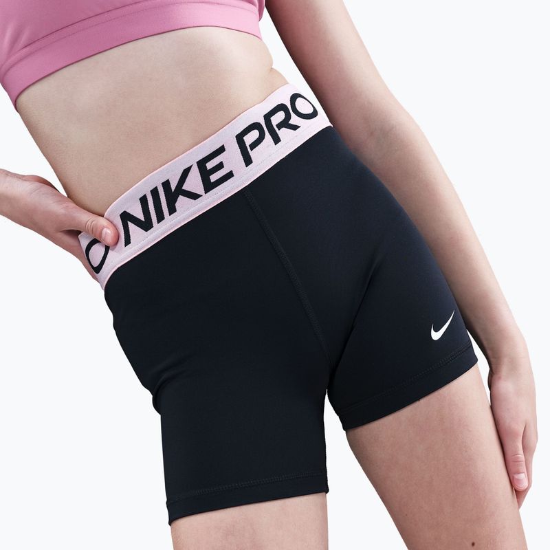 Nike Pro gyerek rövidnadrág fekete/med soft pink/fehér 6