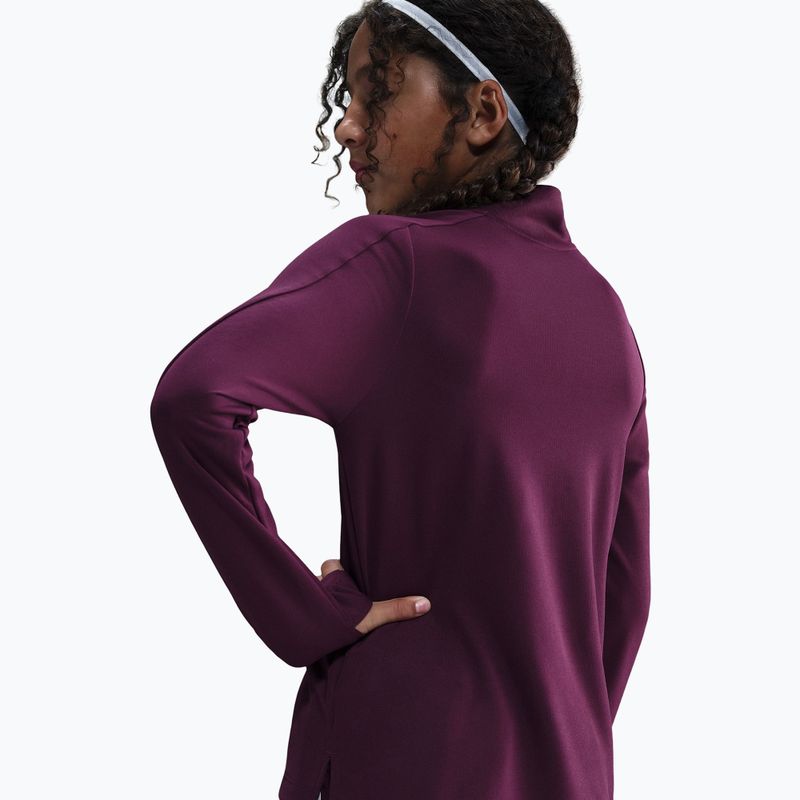 Gyerek edző hosszú ujjú póló Nike Dri-Fit 1/4 Zip bordeaux/white 5