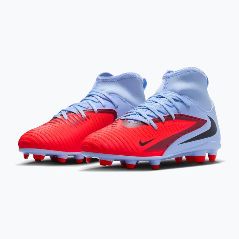 Nike Phantom 6 High Club FG/MG gyermek futballcipő királyi bordó/bright crimson 12