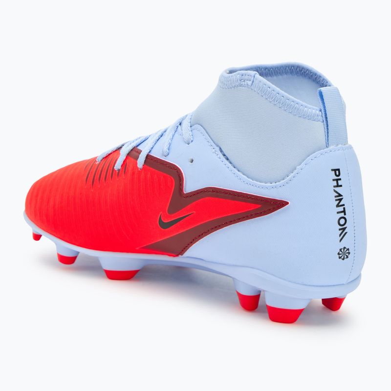 Nike Phantom 6 High Club FG/MG gyermek futballcipő királyi bordó/bright crimson 3