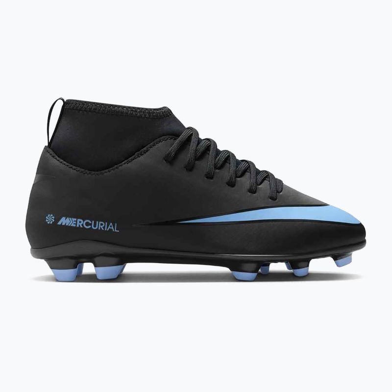 Gyermek futballcipő Nike Mercurial Superfly 10 Club FG/MG fekete/jeges kék 8