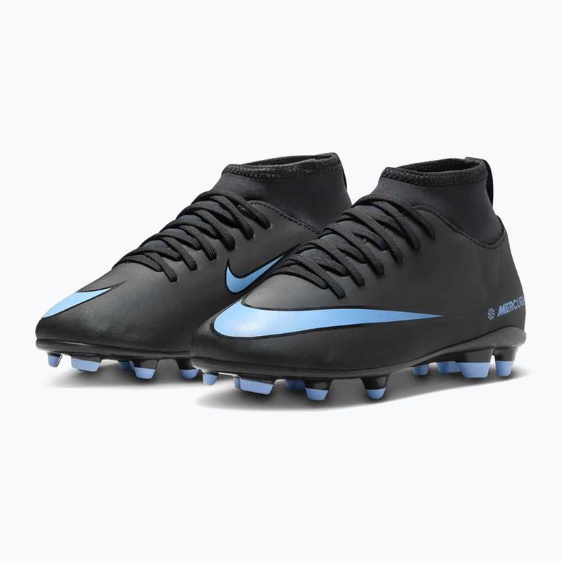 Gyermek futballcipő Nike Mercurial Superfly 10 Club FG/MG fekete/jeges kék 10