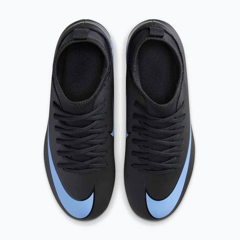 Gyermek futballcipő Nike Mercurial Superfly 10 Club FG/MG fekete/jeges kék 12