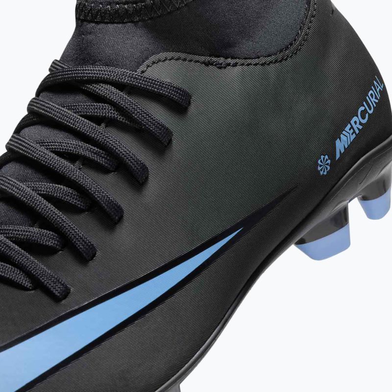 Gyermek futballcipő Nike Mercurial Superfly 10 Club FG/MG fekete/jeges kék 13