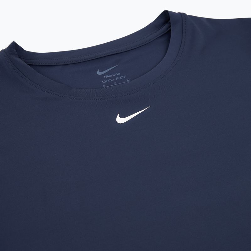 Női edzőpóló Nike One Classic Dri-Fit midnight navy/fehér 6