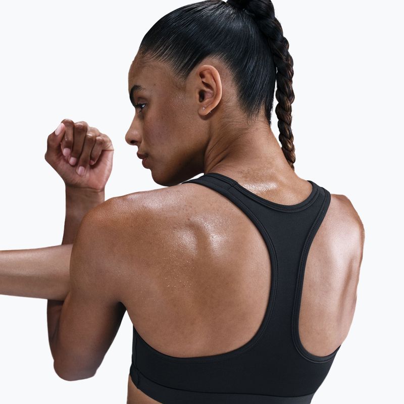 Sportmelltartó Nike Swoosh Medium Support black/white 4