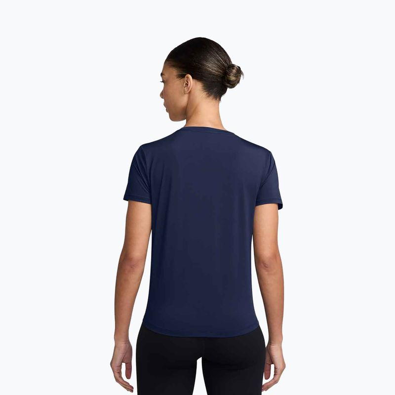 Női edzőpóló Nike One Classic Dri-Fit midnight navy/fehér 2