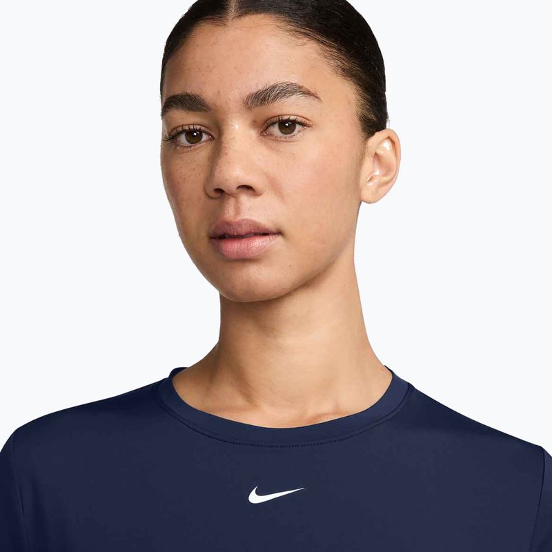 Női edzőpóló Nike One Classic Dri-Fit midnight navy/fehér 3