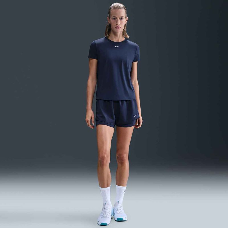 Női edzőpóló Nike One Classic Dri-Fit midnight navy/fehér 7