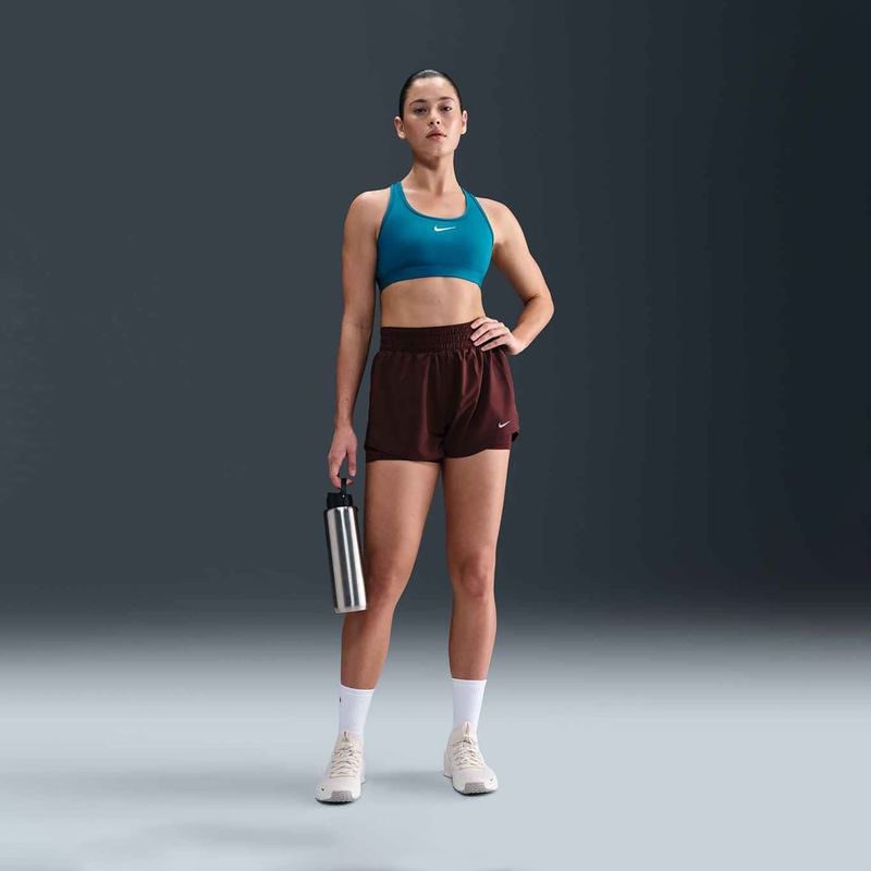 Sportmelltartó Nike Swoosh Medium Support Green Abyss/White 2