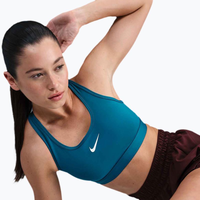 Sportmelltartó Nike Swoosh Medium Support Green Abyss/White 6