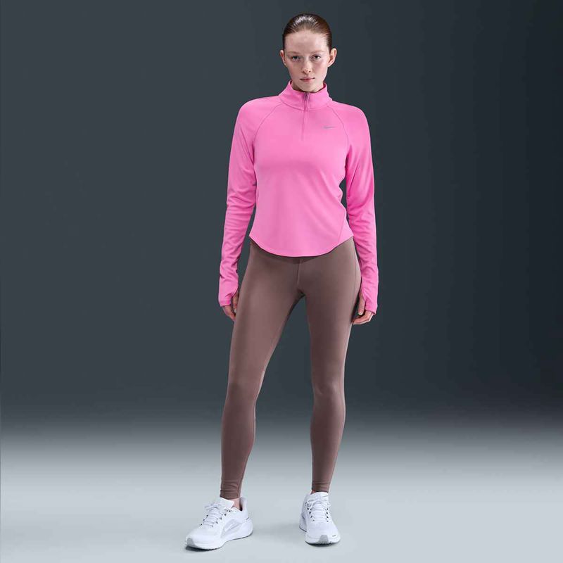 Női Nike Tempo Dri-Fit 1 / 4 Zip futó pulóver játékos rózsaszínű 5