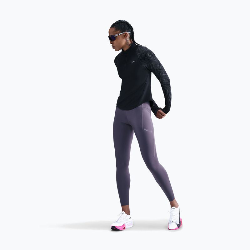 Női hosszú ujjú futófelső Nike Tempo Flash Dri-Fit 1/4 Zip black 3