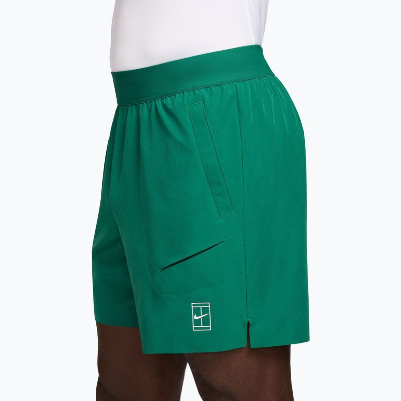 Férfi tenisz rövidnadrág Nike Court Dri-Fit Advantage 6" malachite/white 3
