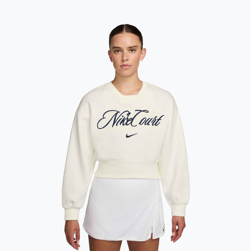 Női pulóver Nike Court Collection French Terry Crew Neck sail/midnight navy