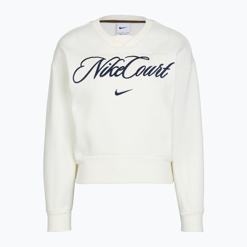 Női pulóver Nike Court Collection French Terry Crew Neck sail/midnight navy 4